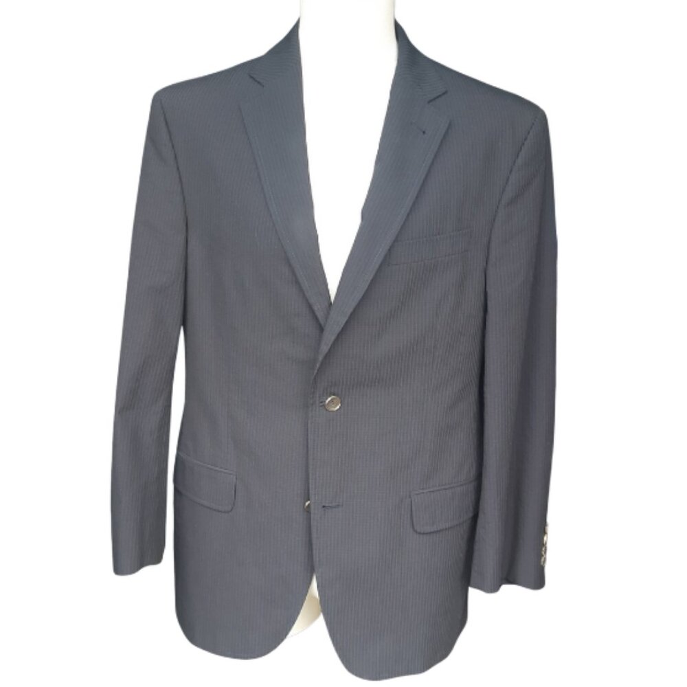 Jack Victor Prossimo SZ 40R Cotton & Wool Men's Black 2 Button Sport Jacket
